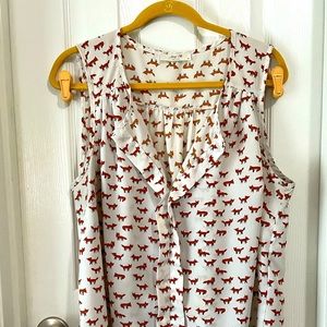 ModCloth Foxy Lady Fox print top